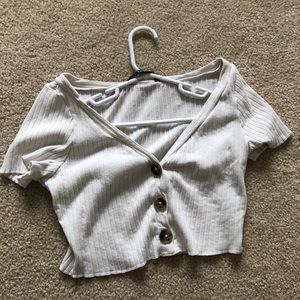 XS Cropped White Top